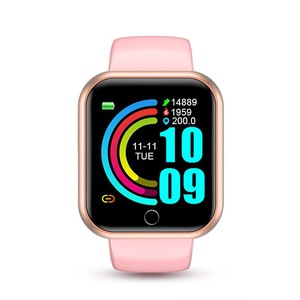 Y68 SSmart Watch Men Smartwatch For WomenMen Watches Fitness Bracelet Smart Watch For Women Smartwatch - pink
