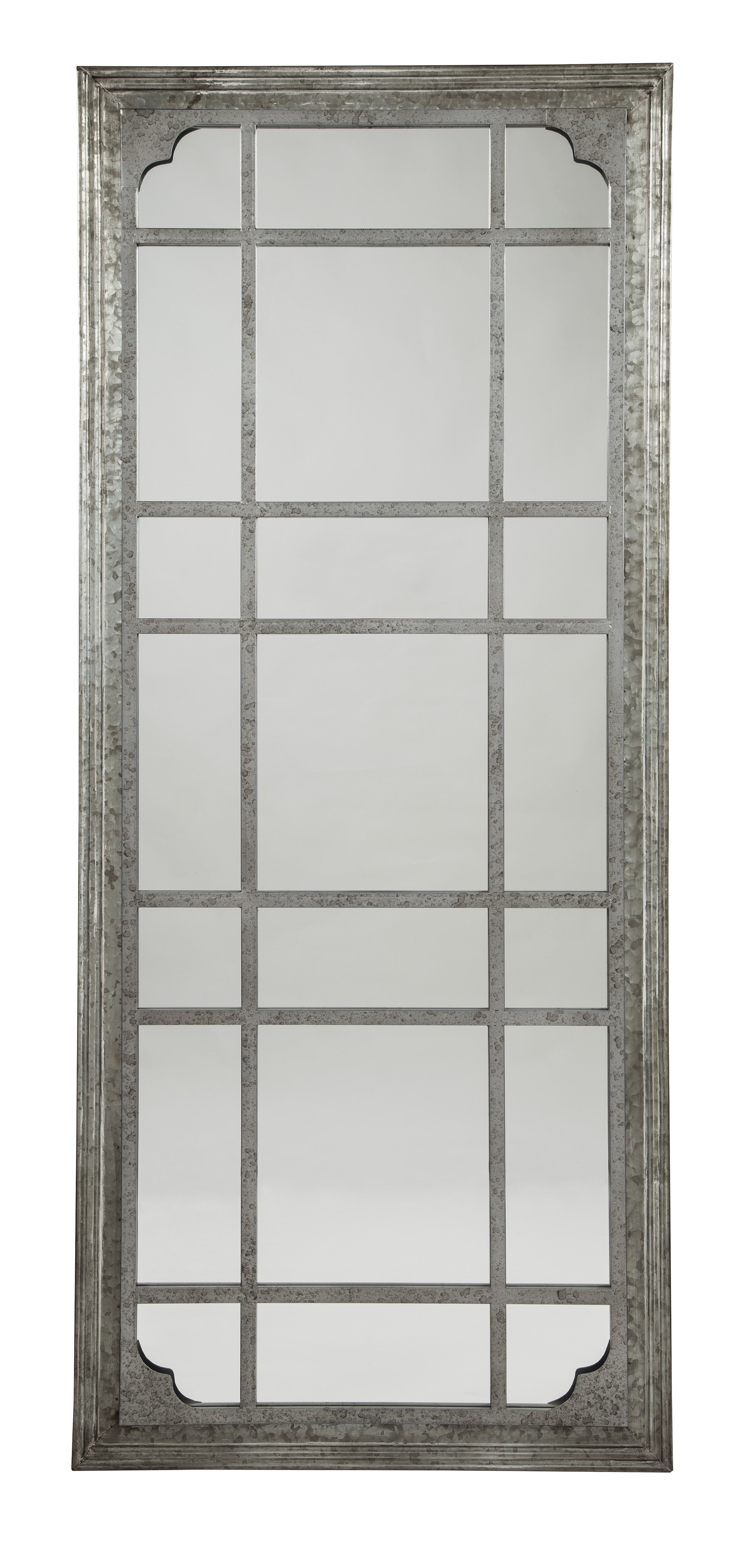 Rudy Galvanised Metal Floor Mirror 1.8m