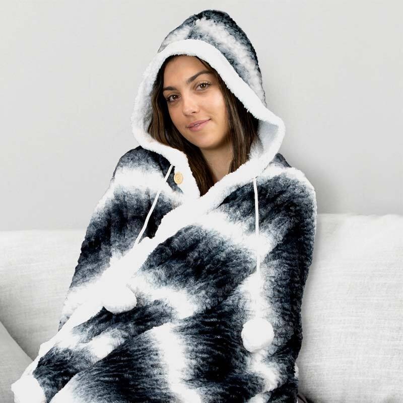 Buy Ardor Luxury Hooded Faux Fur Snuggle Blanket MyDeal