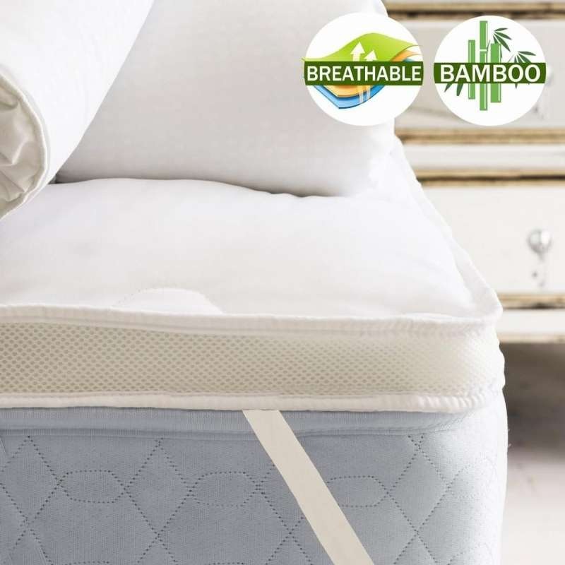 Buy Home Fashion Airmax Bamboo 1000GSM Mattress Topper MyDeal