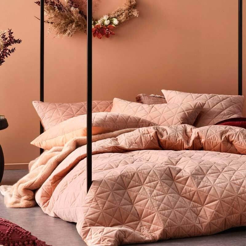 Buy Linen House Heath Terracotta Quilt Cover Set MyDeal