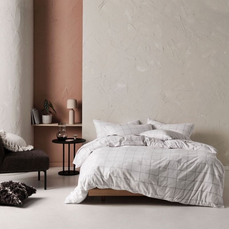 Buy Linen House Morella Smoke Flannelette Quilt Cover Set MyDeal