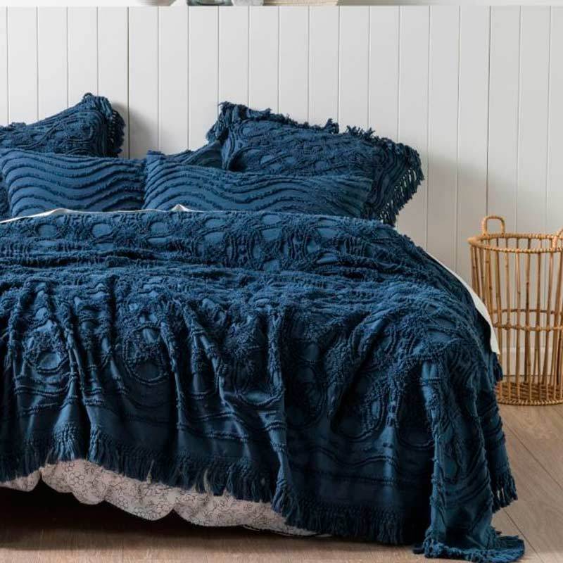 Buy Linen House Somers Denim Coverlet - MyDeal