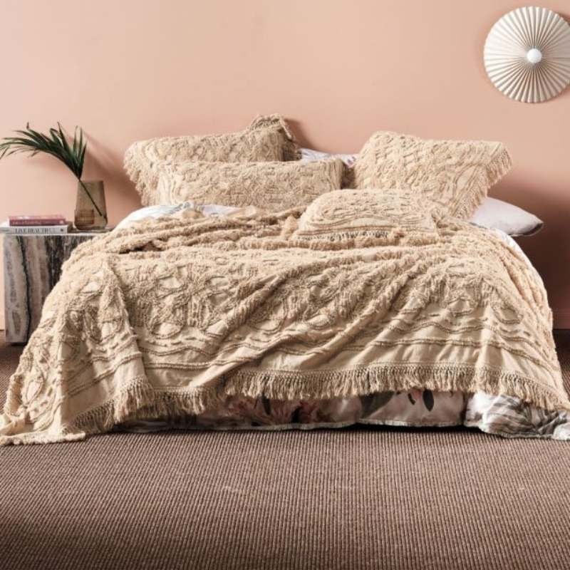 Buy Linen House Somers Sand Coverlet MyDeal