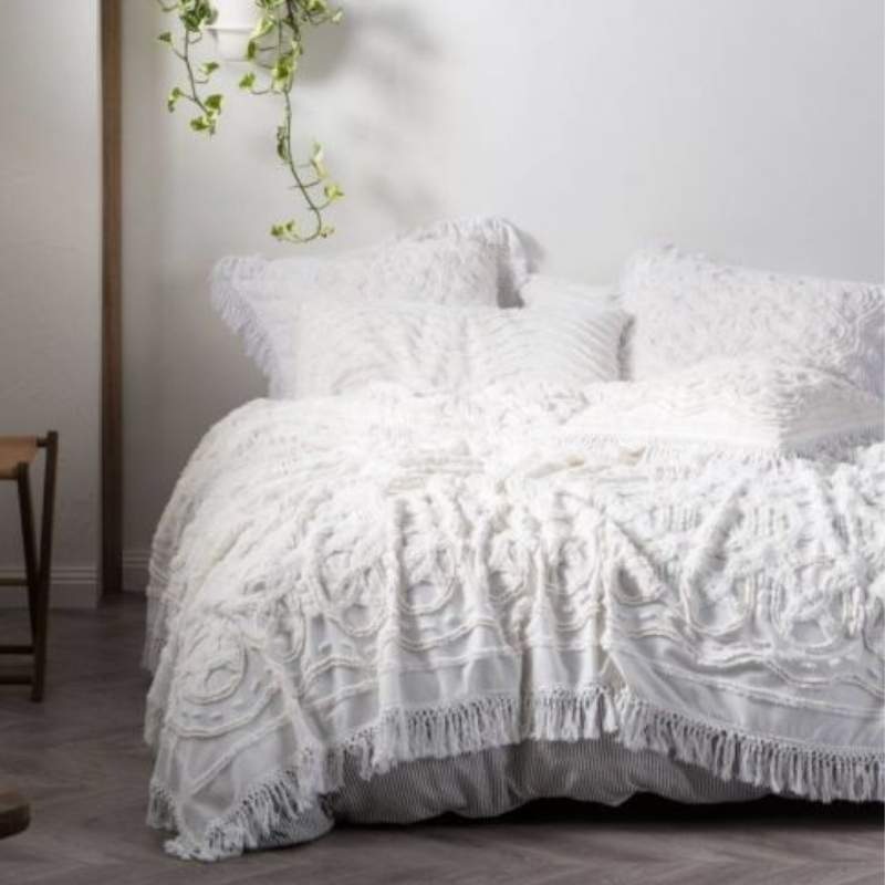 Buy Linen House Somers White Coverlet MyDeal