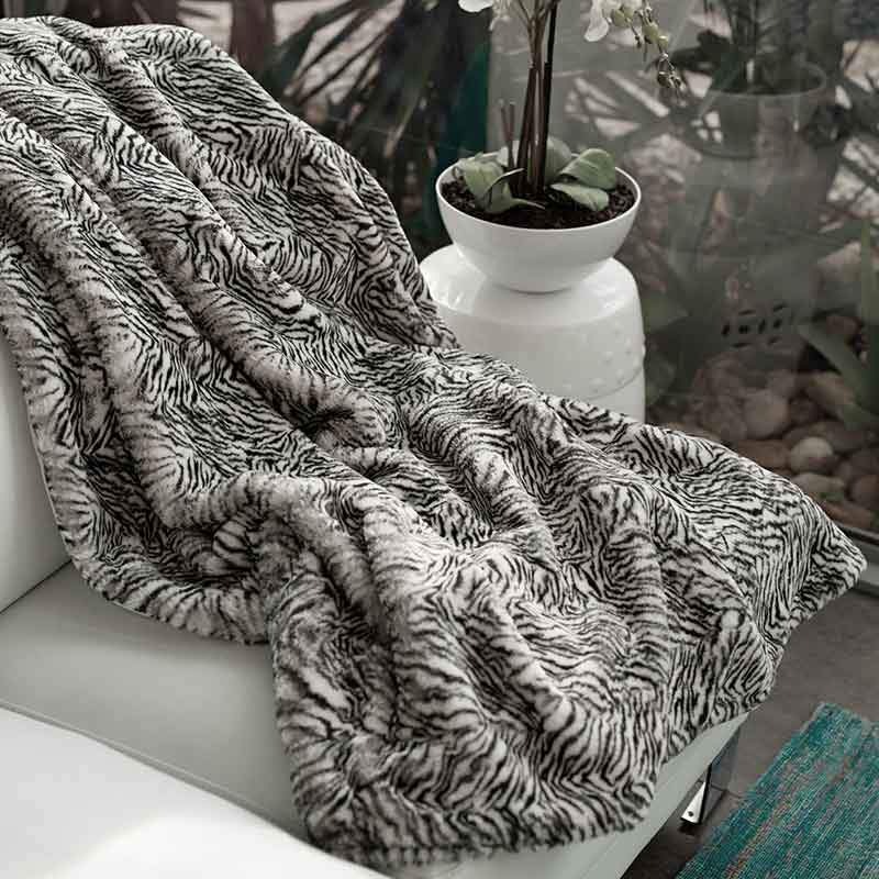 Buy RANS Faux Fur Throw Rug Zebra MyDeal