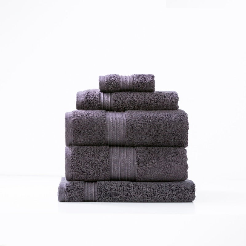 Renee Taylor Brentwood Low Twist 5 Piece Carbon Towel Pack