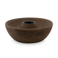 VTWonen Brown Round 10cm Candle Holder with Black Cup