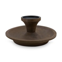 VTWonen Brown Round 23cm Candle Holder with Black Cup