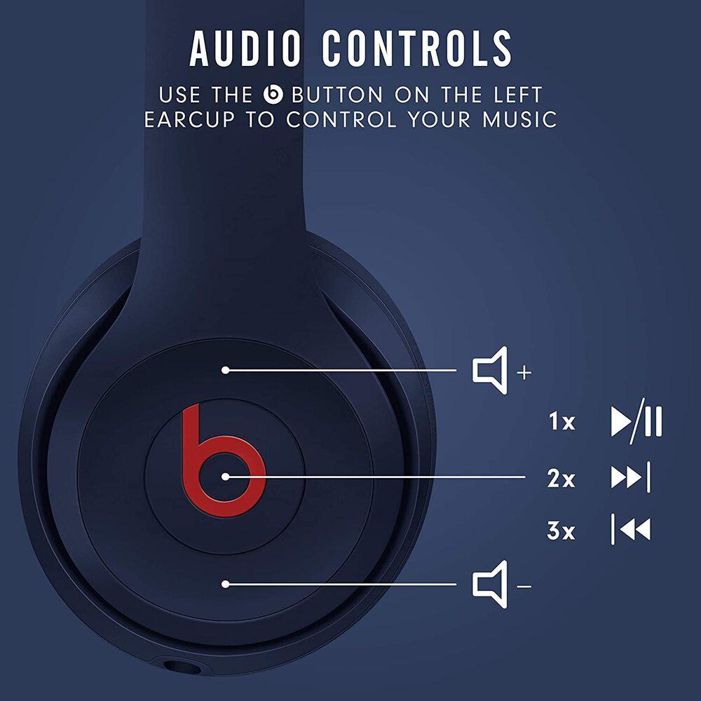 Beats Solo3 Wireless Headphones, Apple W1 Chip, 40 Hours of Listening Time,  Built-in Microphone, Club Navy - MyDeal