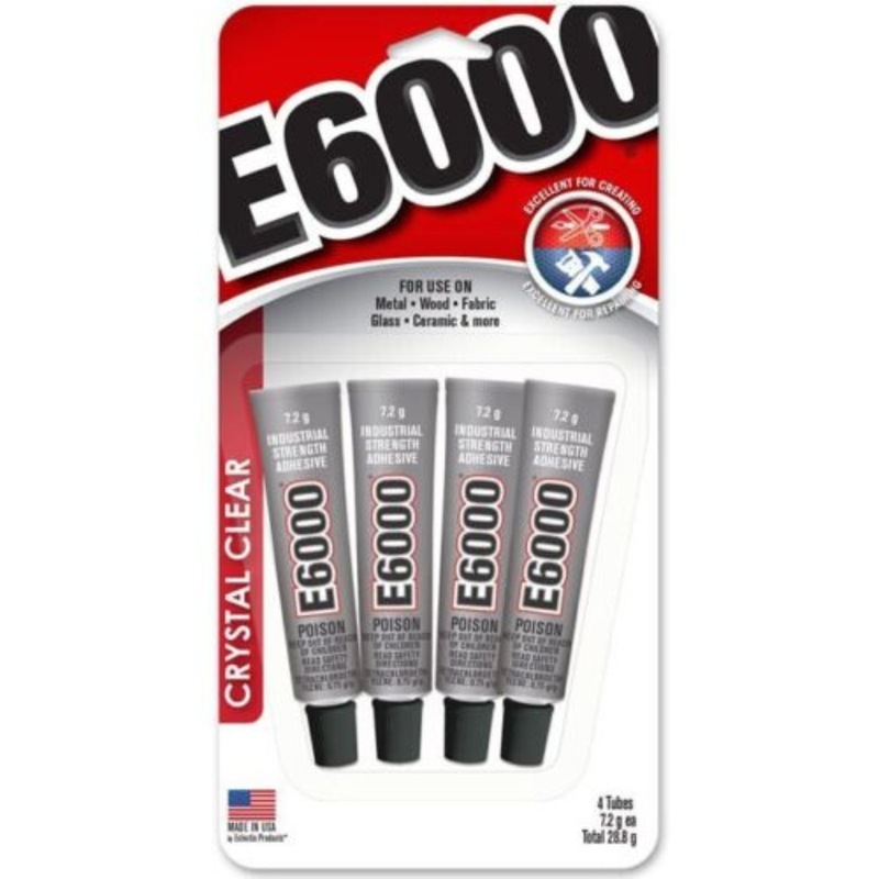 Buy E6000 Pack of 4 7.2g Mini Clear Adhesive Metal Wood Fabric Glass