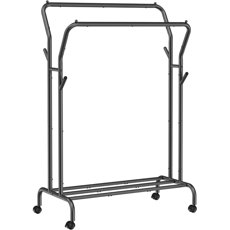 Buy SONGMICS HeavyDuty Metal Clothes Rack Double Rail with Wheels