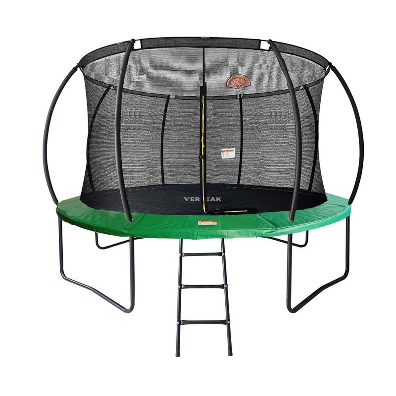 VERPEAK Kids Trampoline 14ft Enclosure Safety Round Net UV Protection ...