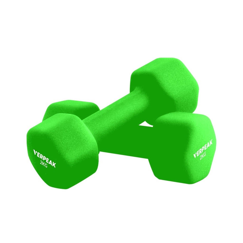 Verpeak Neoprene Dumbbell Home Gym Fitness Weight Training Exercise 2kg x2 Green Australia