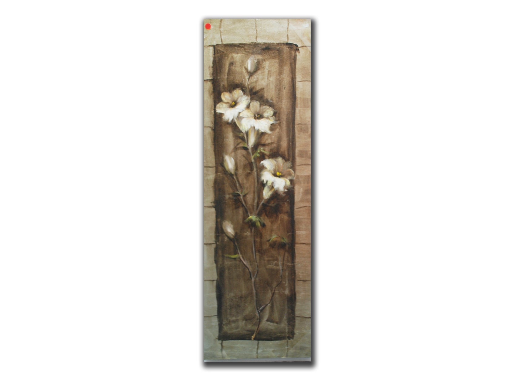 Floral Geuine oil painting, Sepia floral,size 50x150cm stretched on 40mm timber