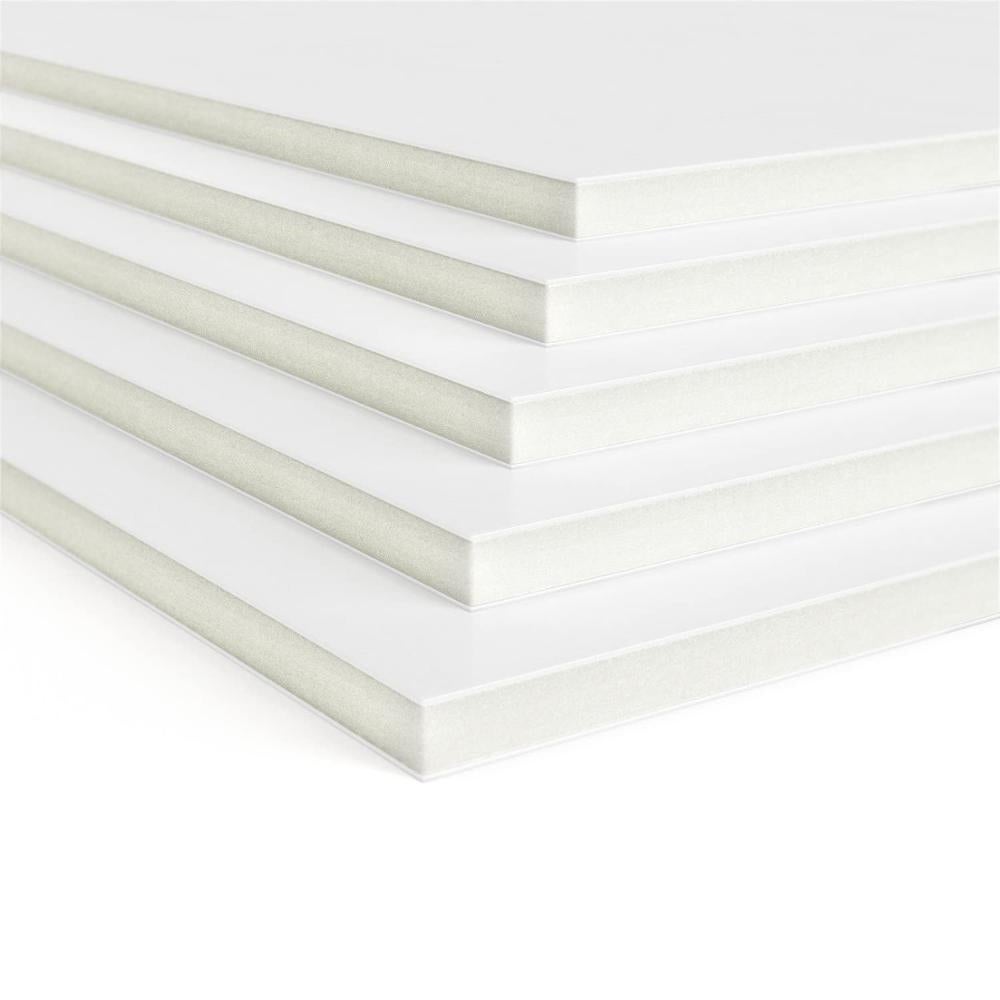 White, 5mm thick, Foamboard, backing board, extra rigid core, 8x10,2x16
