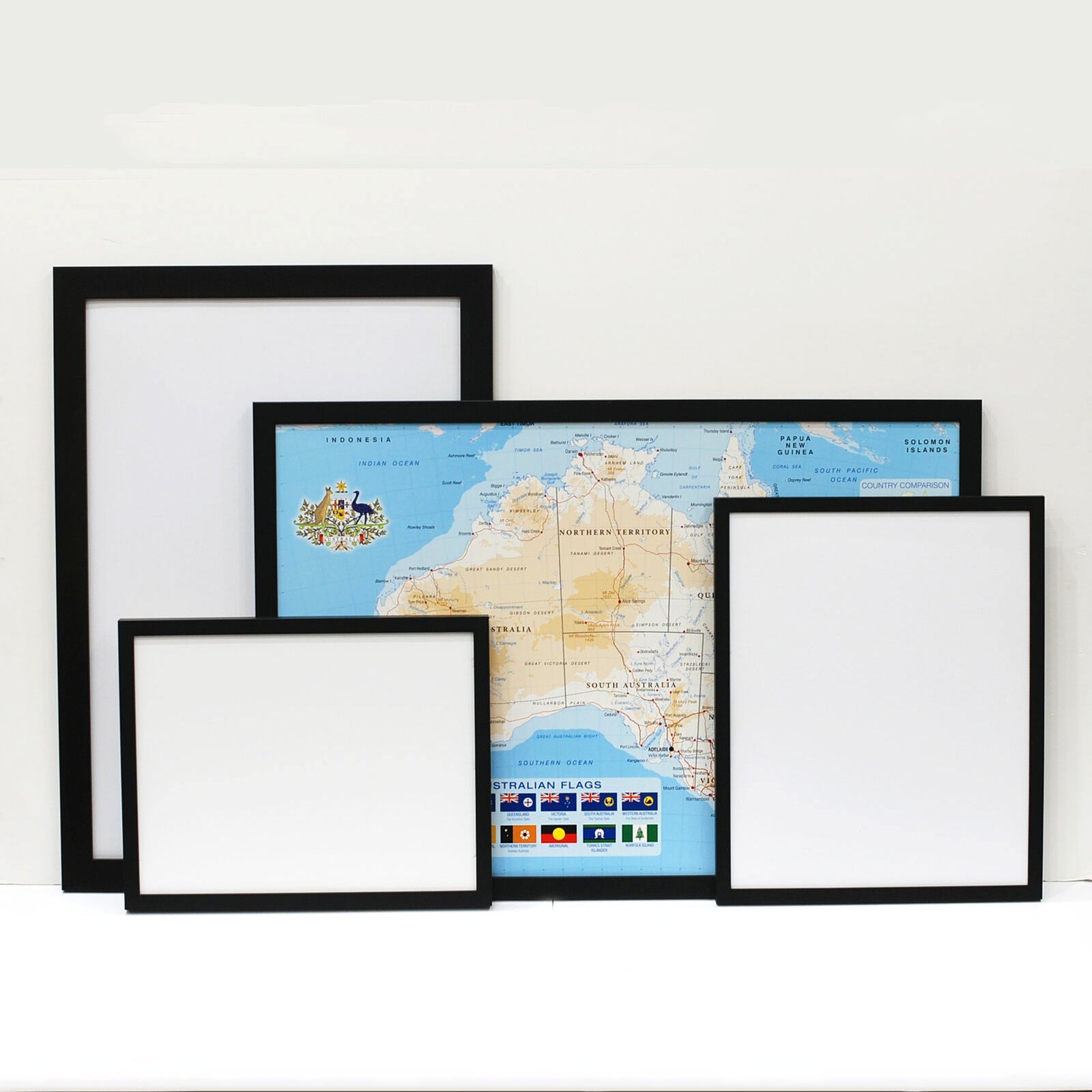 Wooden Black Photo frame, Black picture frame, AO, A1, A2, A3, A4 size, 4 styles