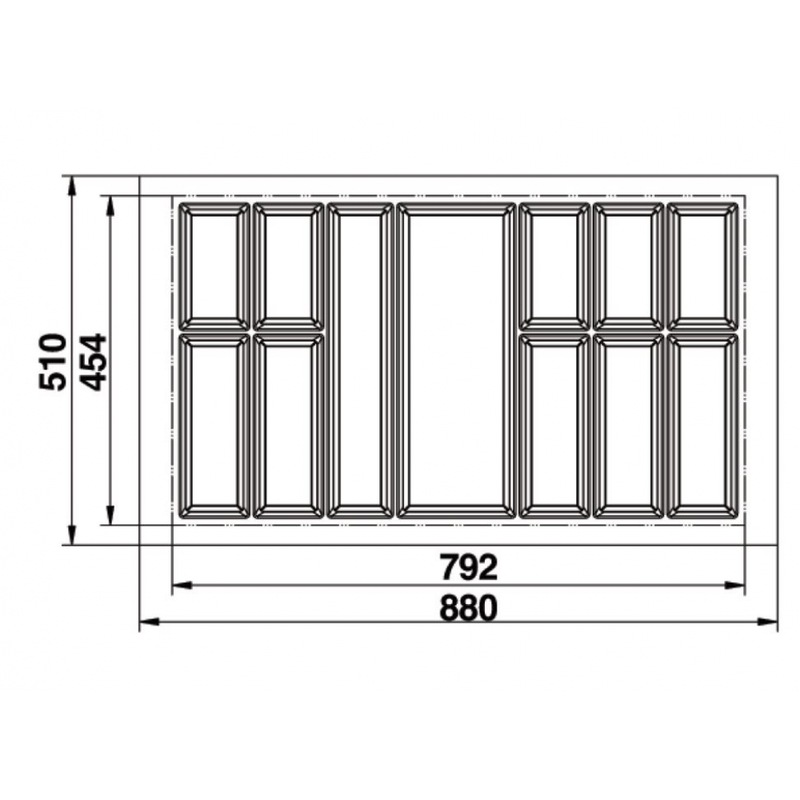 Buy Hafele Classico 500 Cutlery Tray, Suits 900Mm Drawer Anthracite Grey 880Mm X MyDeal