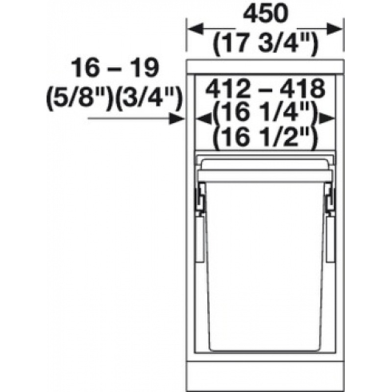 Buy Hafele Hailo Euro Cargo St45 Double Waste Bin 2 X 38L Last Stock
