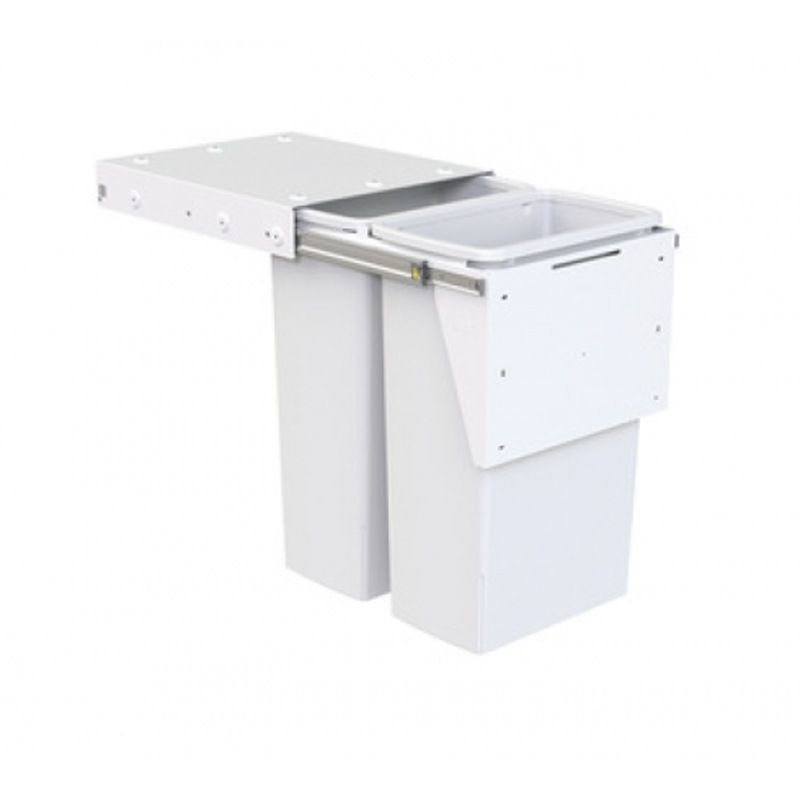 Buy Hafele Hideaway Compact PullOut Waste Bin 2 X 40L Arctic White