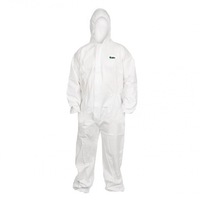 Steeldrill Microporous Disposable Coveralls - White 3Xl