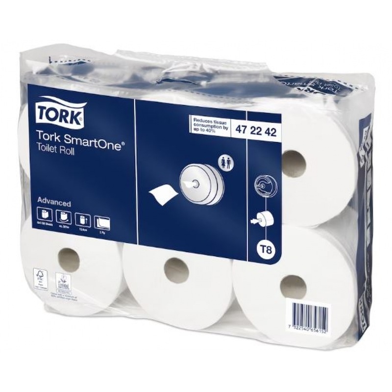 Buy Tork T8 Smartone 472242 Toilet Roll Advanced 207M - White Carton (6 ...