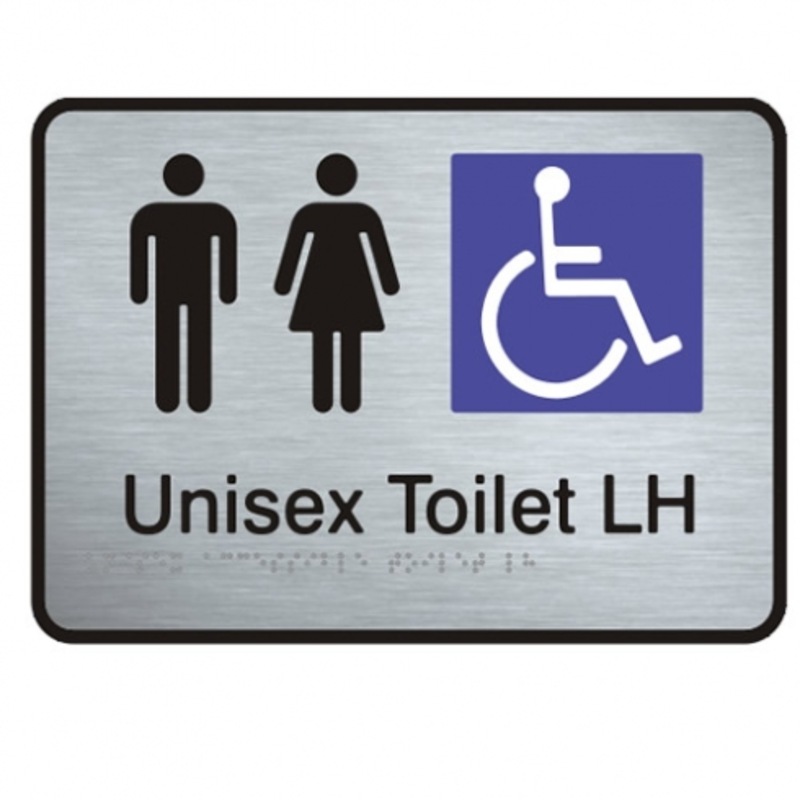 Buy Visualise VissUat Unisex Accessible Toilet Left Hand Sign With