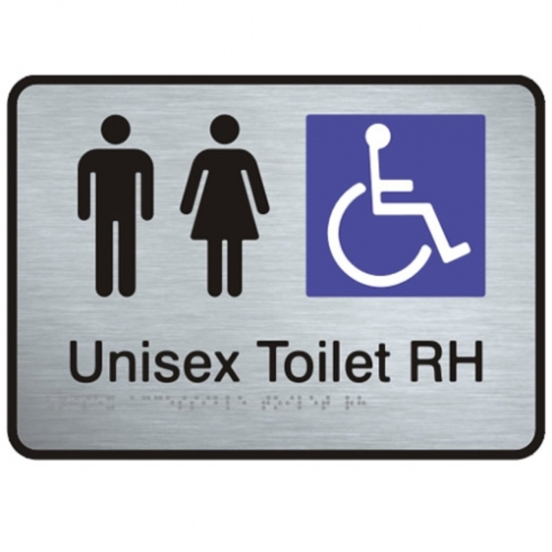 Buy Visualise VissUat Unisex Accessible Toilet Left Hand Sign With