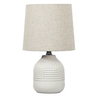 Cooper & Co. Maze 39cm Modern Ceramic Table Lamp White