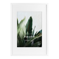 Cooper & Co. 42x59.4cm Mat to 29.7x42cm White Premium Paradise Wooden Photo Frame