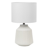 Cooper & Co. Pleat 57cm Modern Ceramic Table Lamp White