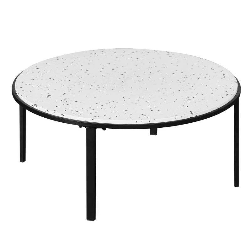 Buy Cooper & Co. 82cm Soho Terrazzo Coffee Table Metal Base MyDeal