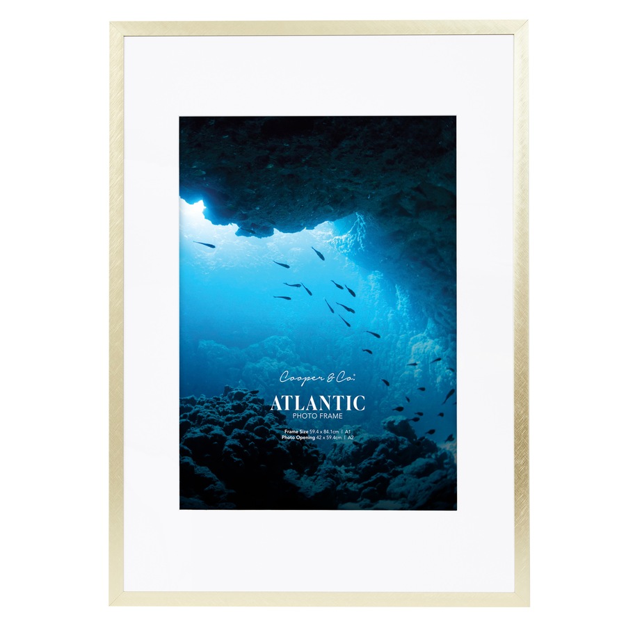 Cooper & Co. A1 Mat to A2 Atlantic Metal Photo Frame Champagne Gold