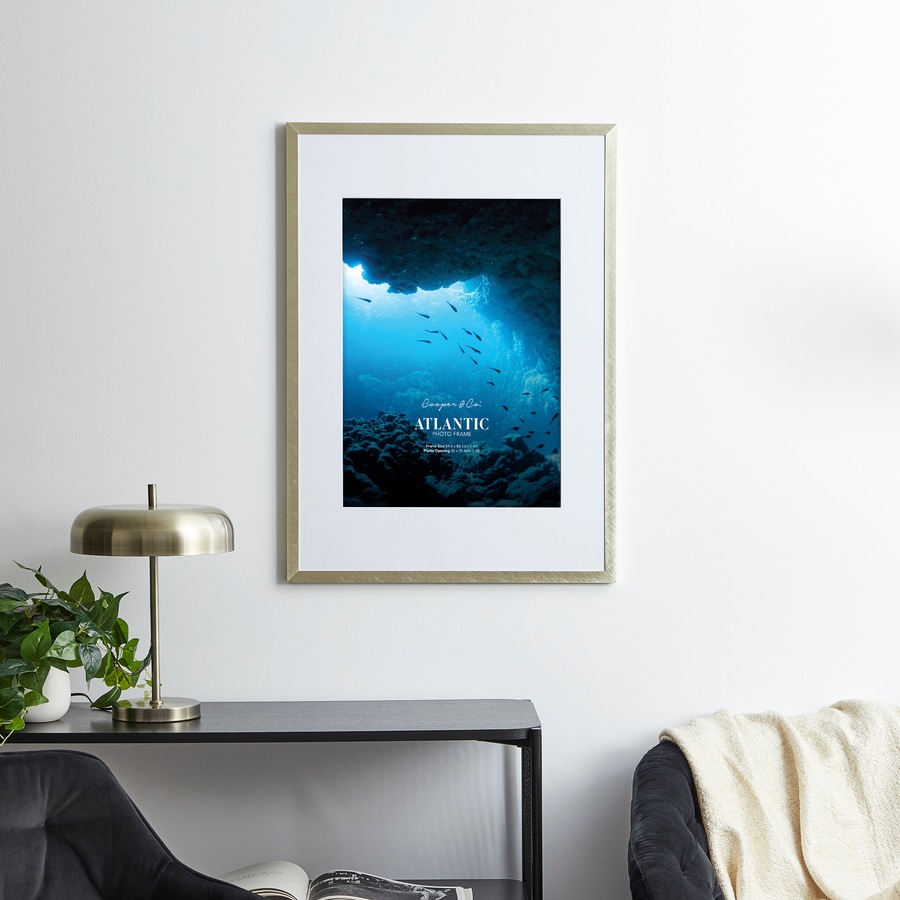 Cooper & Co. A1 Mat to A2 Atlantic Metal Photo Frame Champagne Gold