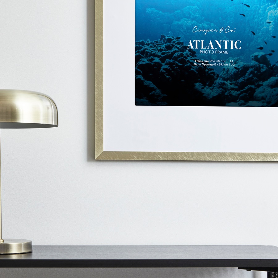 Cooper & Co. A1 Mat to A2 Atlantic Metal Photo Frame Champagne Gold