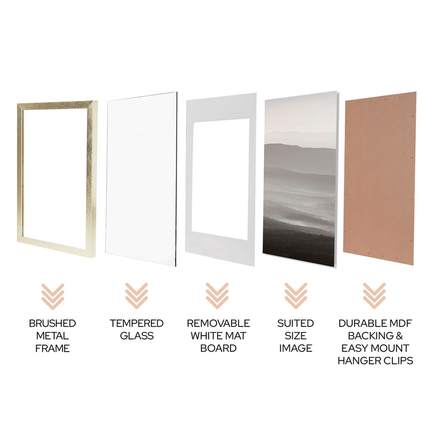 Cooper & Co. A1 Mat to A2 Atlantic Metal Photo Frame Champagne Gold