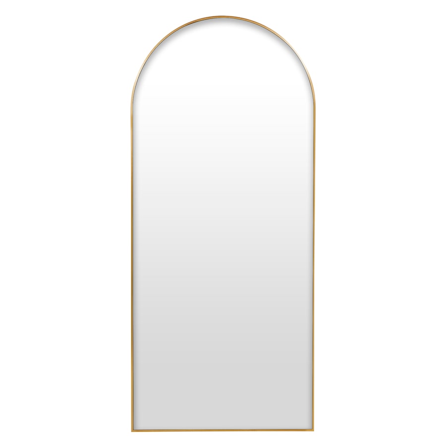 Large Mirror Standing Arched Gold Metal Bedroom Hallway 180cm Mirror