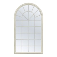 Cooper & Co. Dome 131cm Large Arch Iron Indoor Outdoor Mirror Antique White