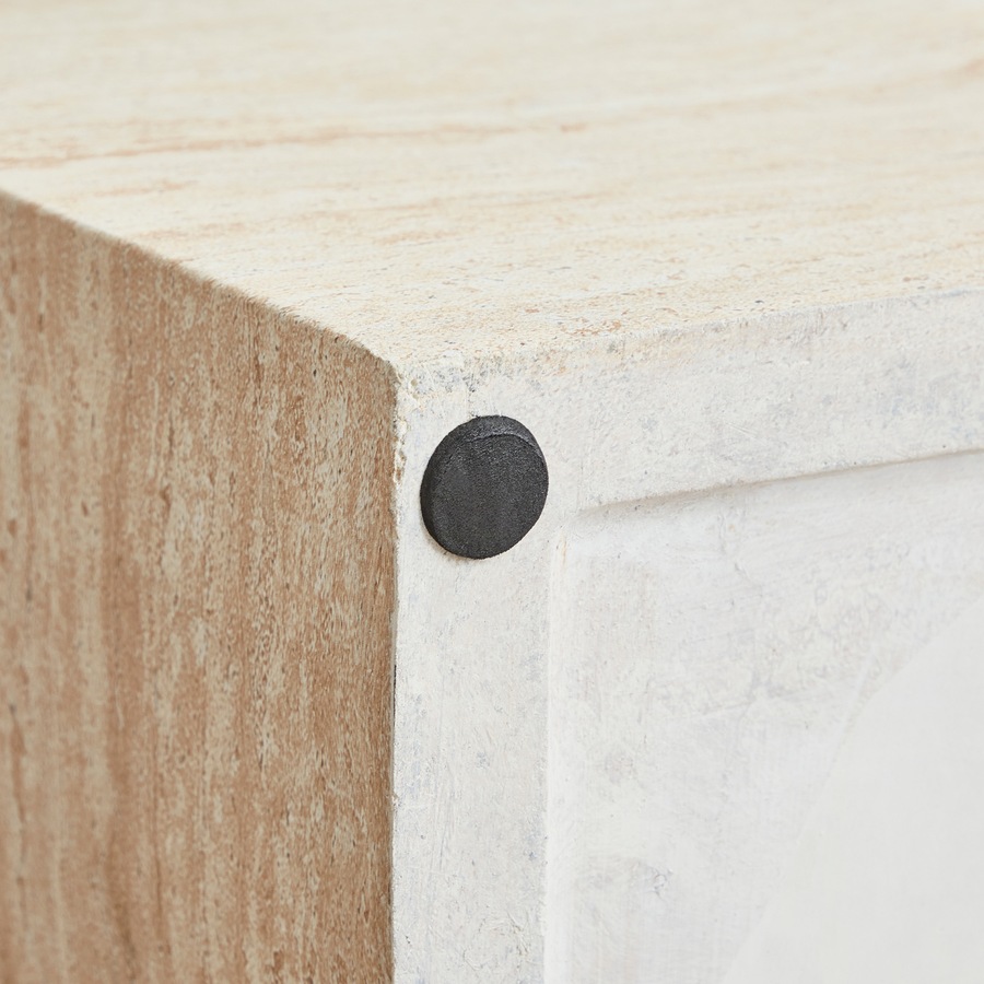 Cooper & Co. Lucia 45cm Travertine Look Side Table