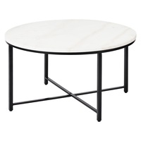 Cooper & Co. Ali 80cm Marble Coffee Table Black