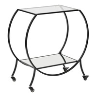 Cooper & Co. Oliver 86cm Steel Arch Bar Cart Black