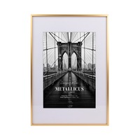 Cooper & Co. A2 Mat to A3 Gold Premium Metallicus Metal Photo Frame