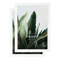 Cooper & Co. Set Of 2 21x29.7cm White Premium Paradise Wooden Photo Frame