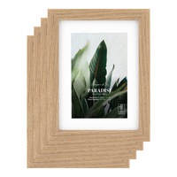 Cooper & Co. Set Of 4 15x20cm Mat to 10x15cm Oak Premium Paradise Wooden Photo Frame