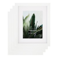 Cooper & Co. Set Of 4 20x25cm Mat to 13x18cm White Premium Paradise Wooden Photo Frame