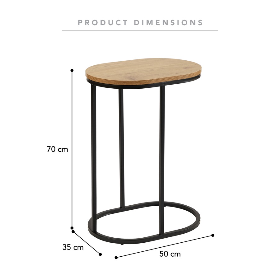 Cooper & Co. Sonoma 50cm Side Table Black