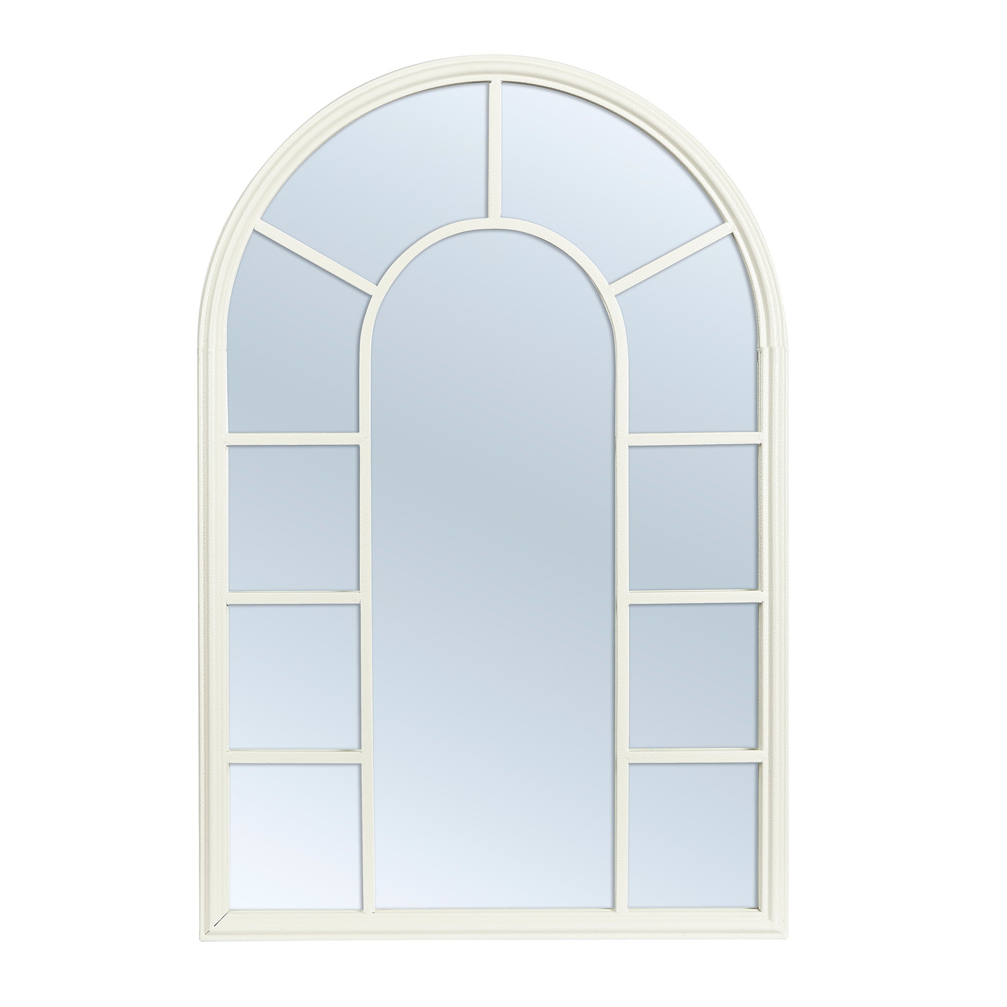 Cooper & Co. Vault 76.5cm Arched Iron Indoor Outdoor Mirror White