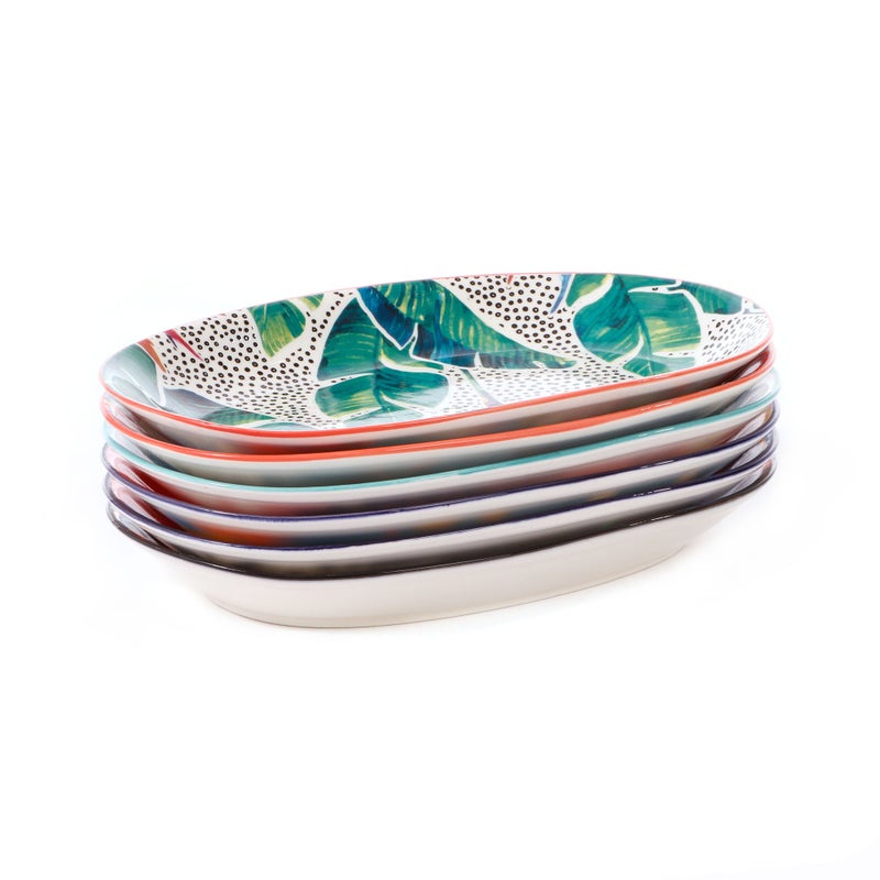 Set Of 6 23cm Ceramic Garden Lifestyle Plates Dishwasher Microwave Safe Buy Plates 9324298143586