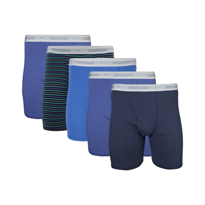 Buy Gildan Men's Regular Leg Boxer Briefs - 5 Pack - MyDeal