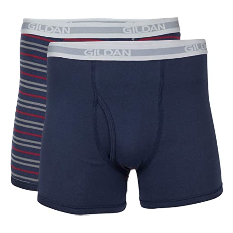 Buy Gildan Men's Short Leg Boxer Briefs 2 Pack MyDeal